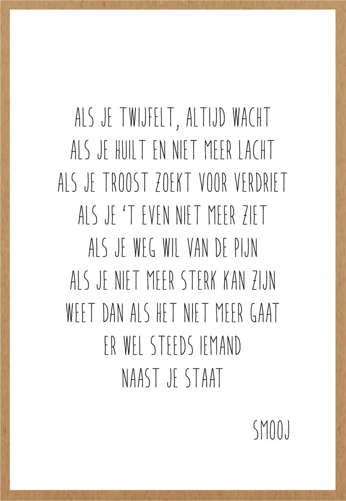 Smooj Als je Twijfelt, Altijd Wacht
