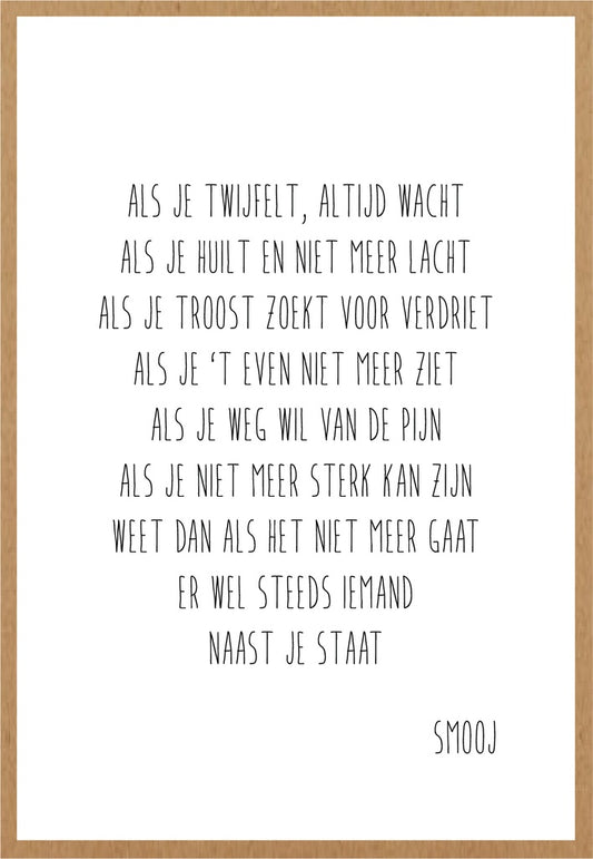 Smooj Als je Twijfelt, Altijd Wacht