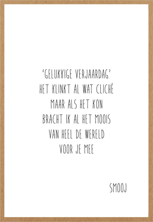 Smooj Gelukkige Verjaardag