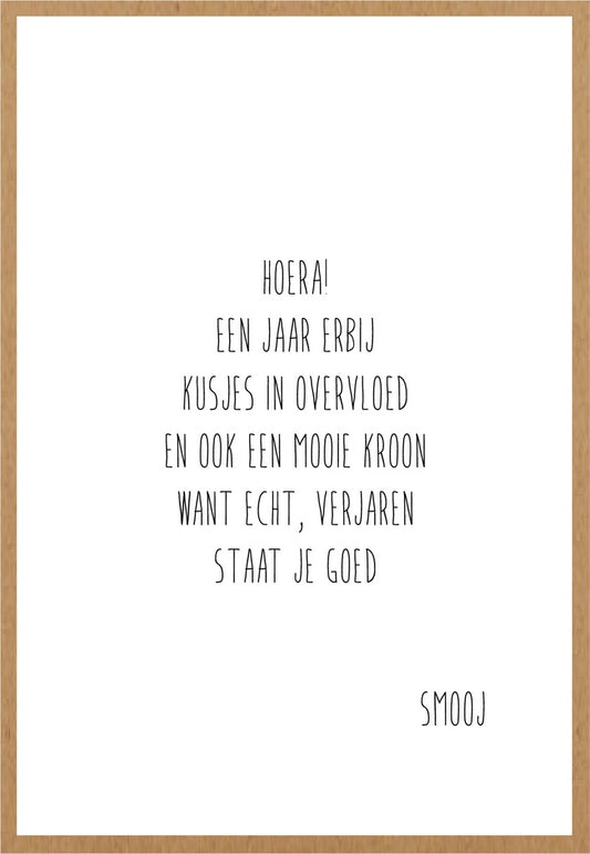 Smooj Hoera! Een Jaar Erbij