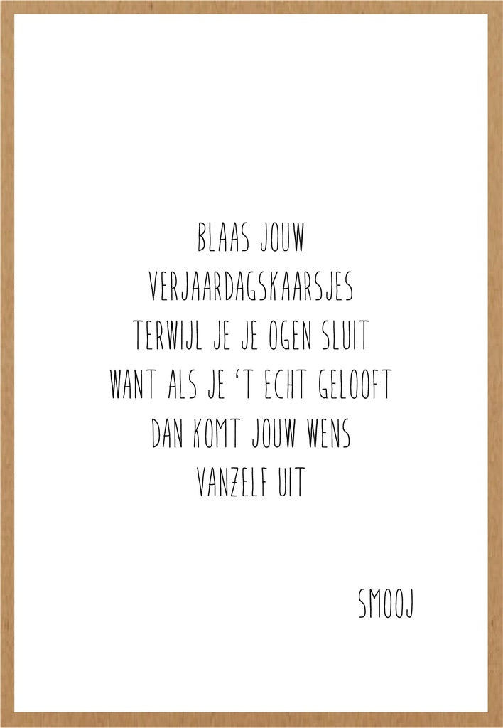 Smooj Blaas jouw Verjaardagskaarsjes