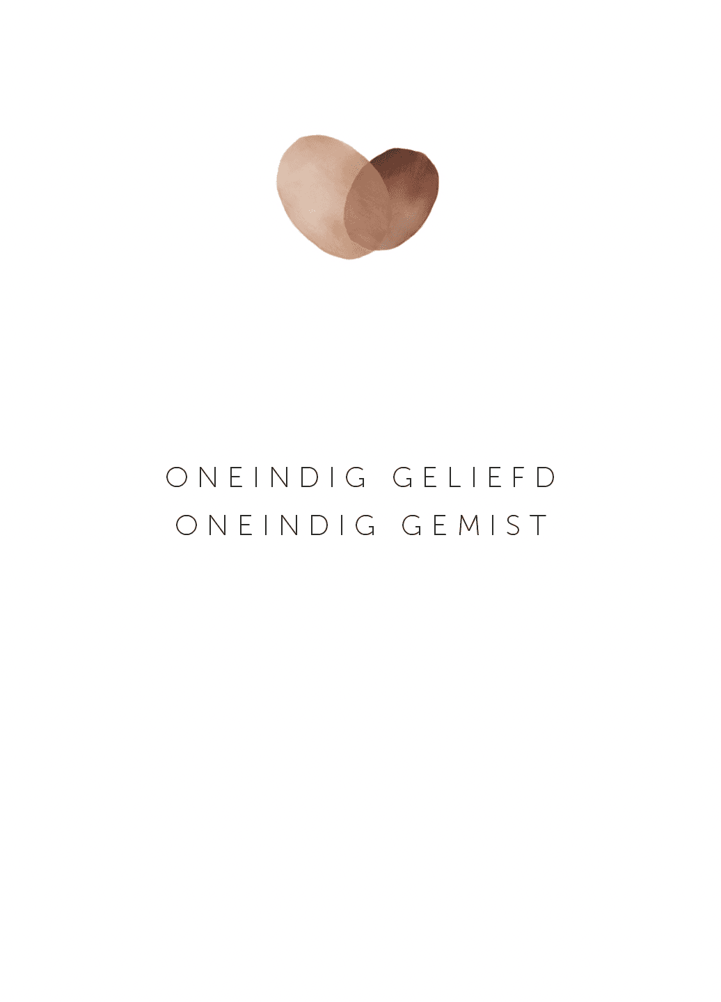 Roosmarijn oneindig geliefd, oneindig gemist - troostkaartje
