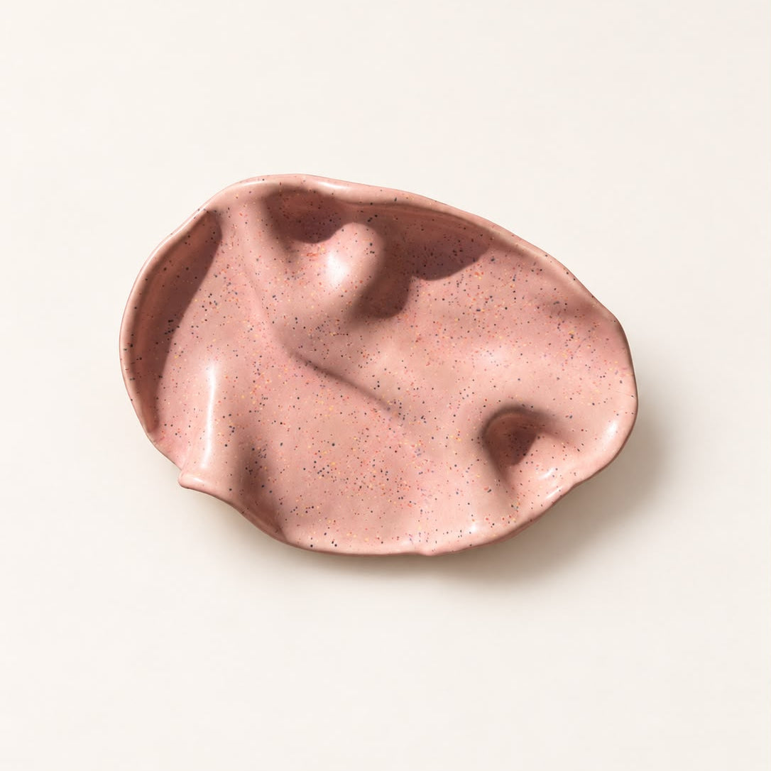 Handgemaakte kleurrijke tapasplank - Pink Speckle