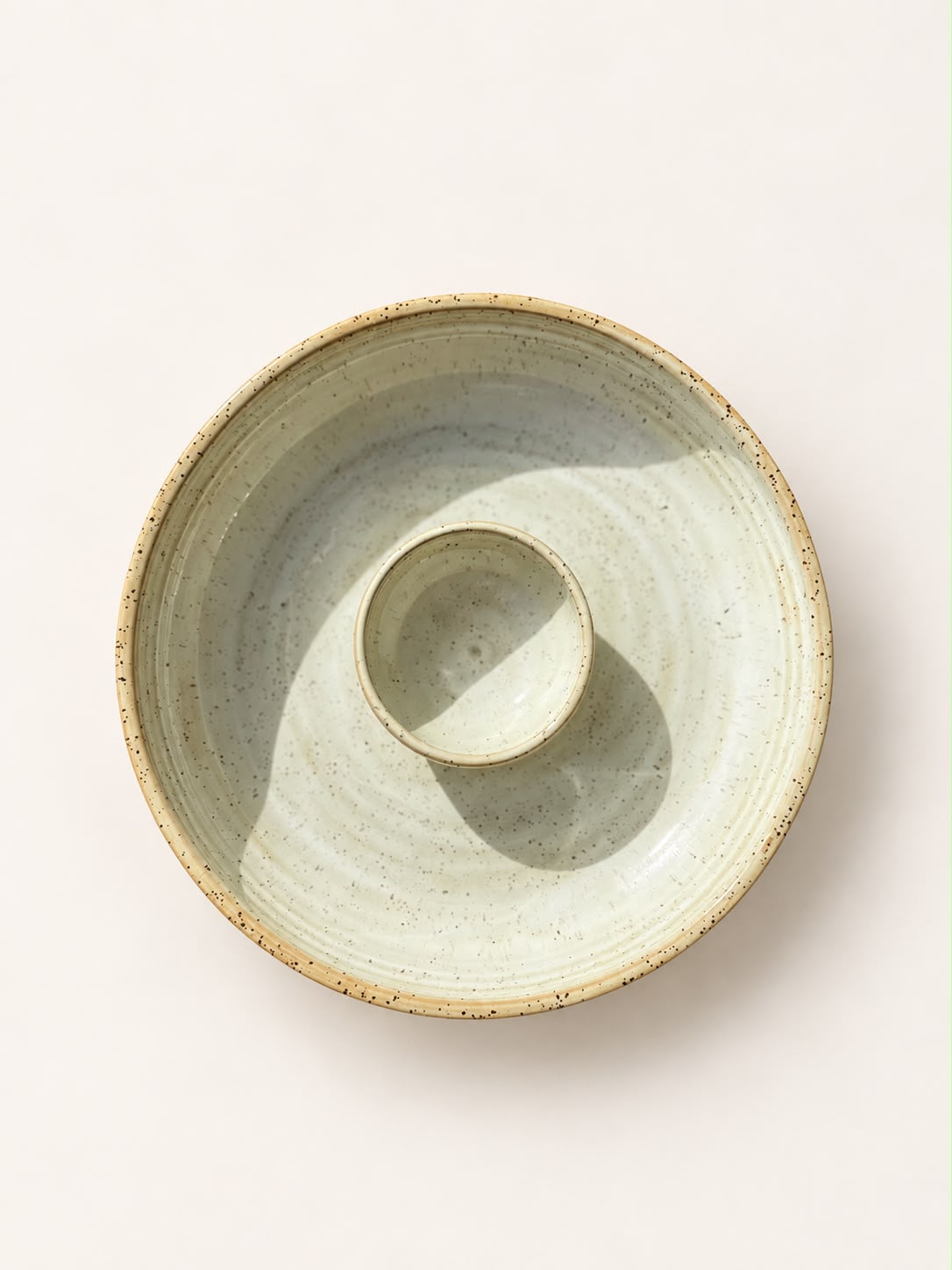Handgemaakte Chip & Dip bowl - Butter Yellow
