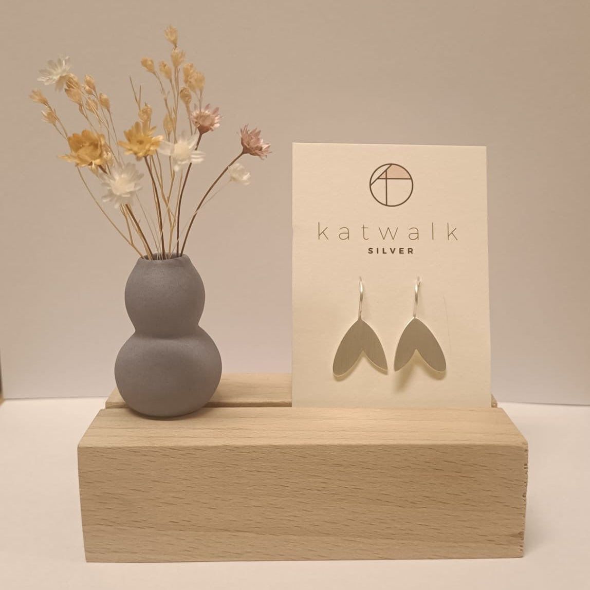 Katwalk Oorbellen Hangers Hart Zilver