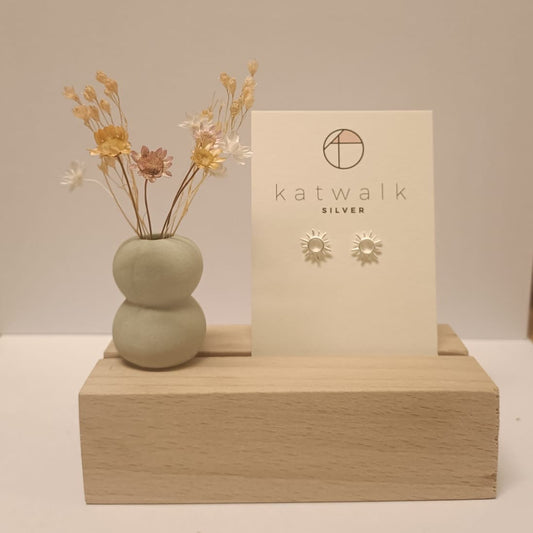 Katwalk Oorbellen Zon Zilver