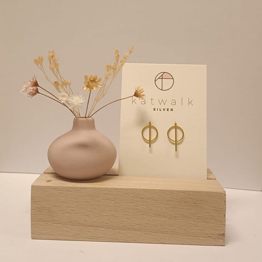 Katwalk Oorbellen Cirkelstaaf Goud