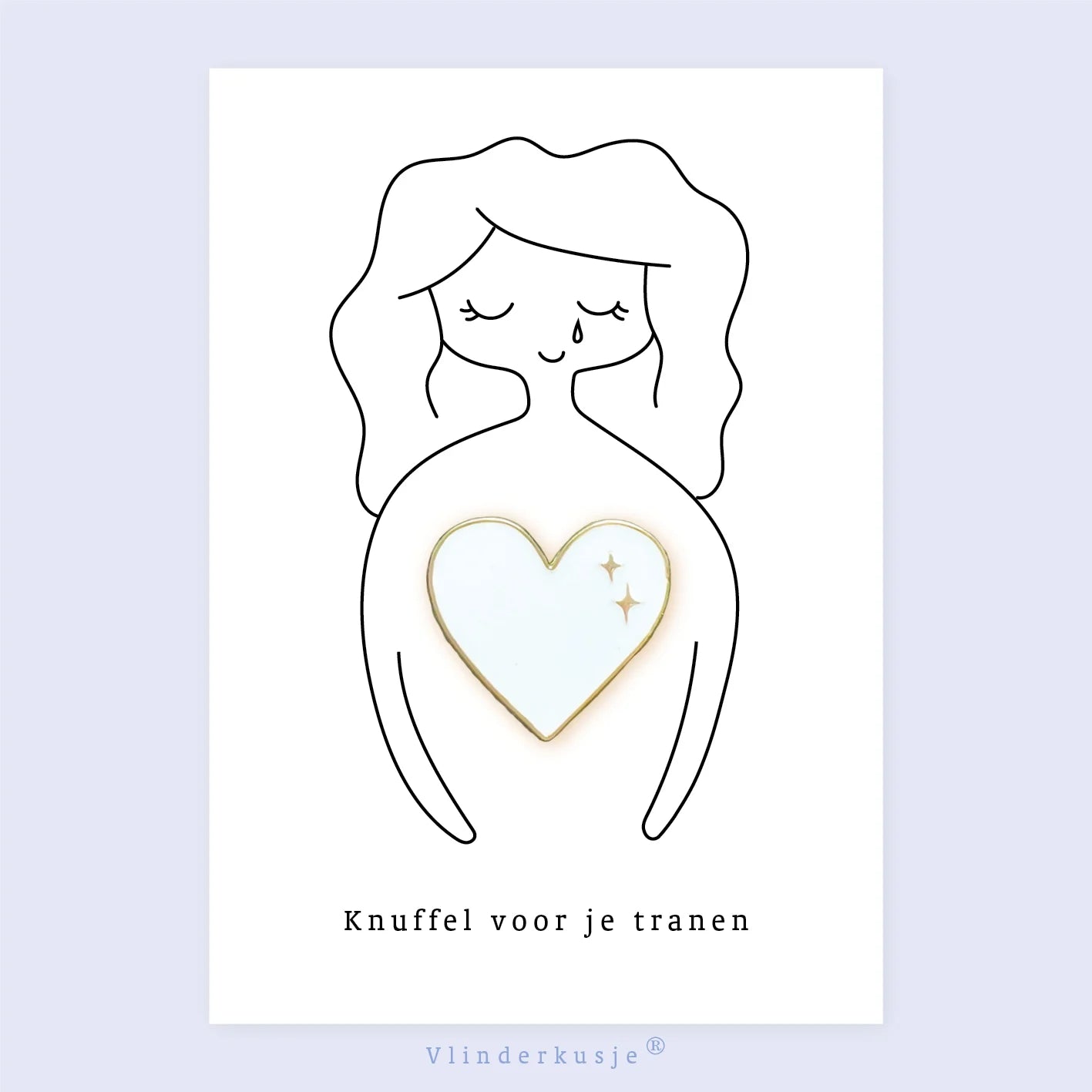 Vlinderkusje PIN ‘Knuffel voor je tranen’ met gedichtje