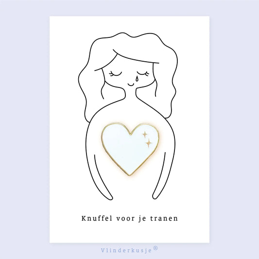 Vlinderkusje PIN ‘Knuffel voor je tranen’ met gedichtje