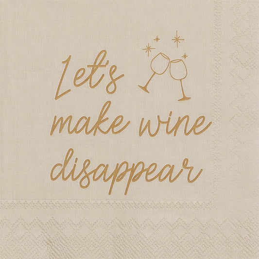 Räder Servetten 'Let's make wine disappear'
