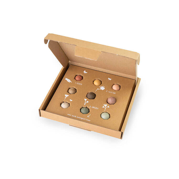 Blossombs Gift Box Medium met 9 zaadbommetjes - Dank je wel