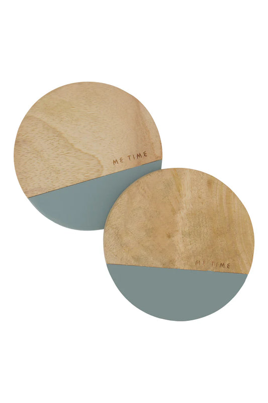 Zusss Set van 2 onderzetters hout 'Me-Time'
