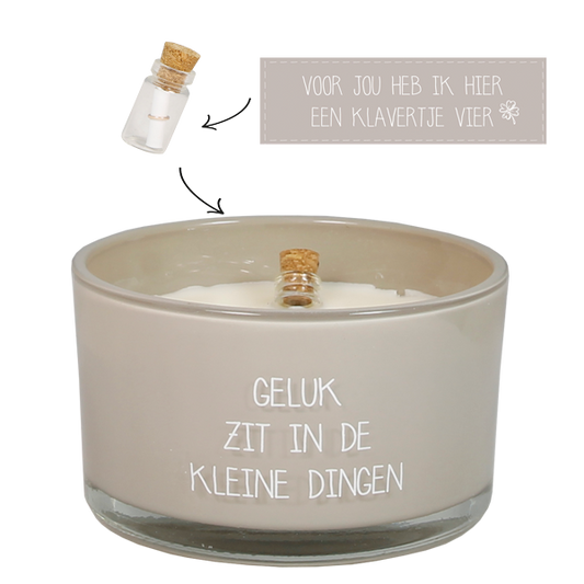 My Flame Flessenpost Kaars - Geluk zit in de kleine dingen