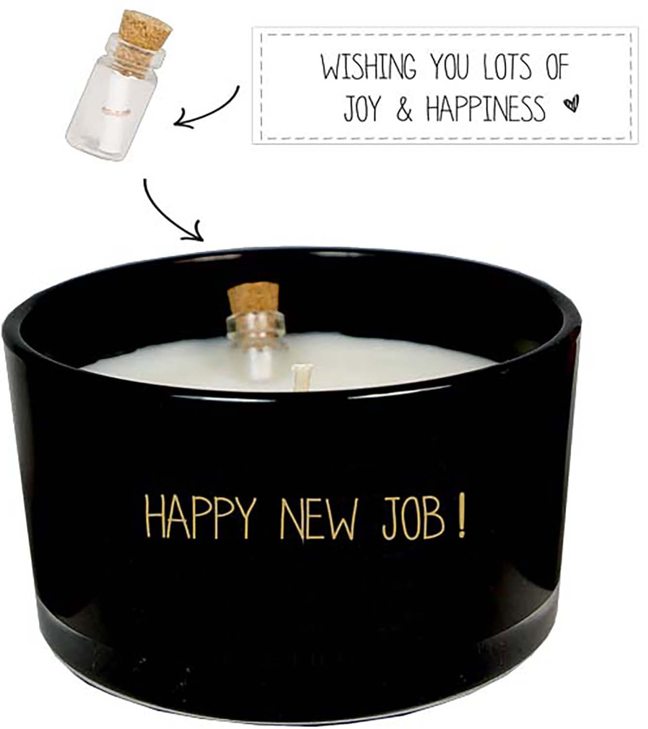 My Flame Flessenpost Kaars - Happy New Job!