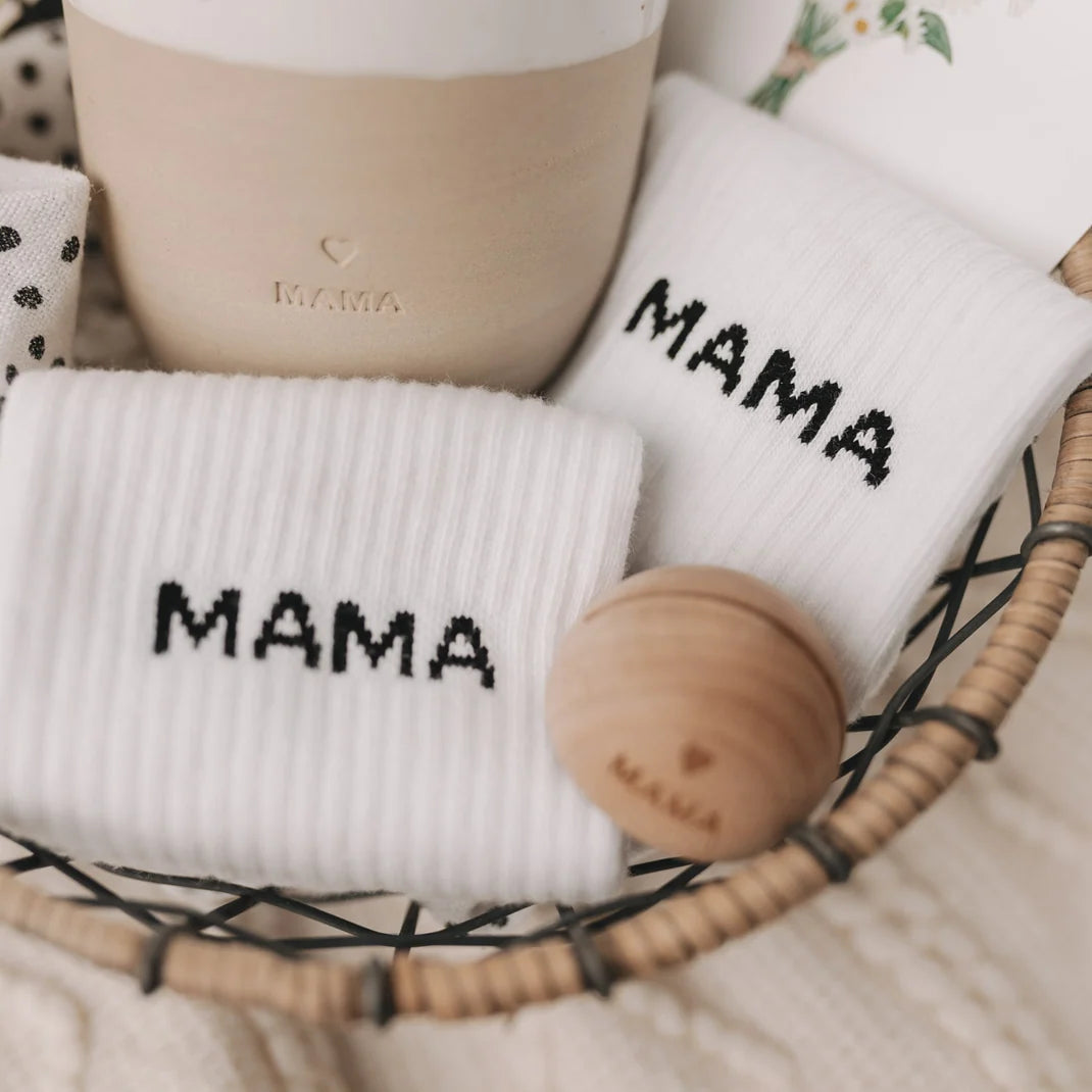 Eulenschnitt Sokken "Mama" S
