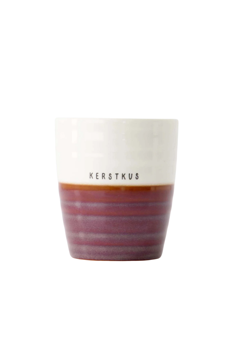 Zusss Koffiemok Kerstkus donkerrood